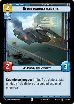 Remolcadora dañada