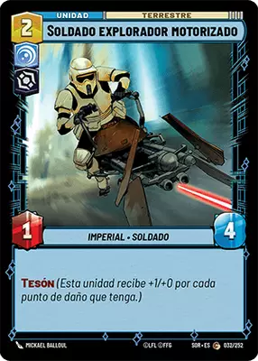 Soldado explorador motorizado