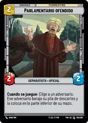 Parlamentario ofendido